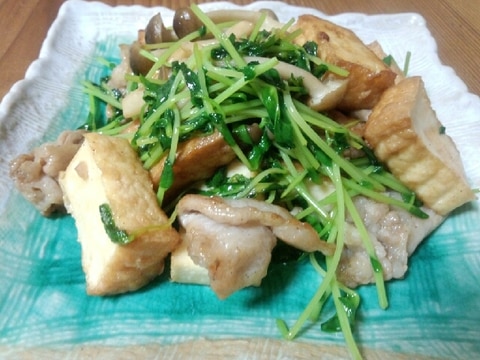 簡単!豆苗と厚揚げ炒め~